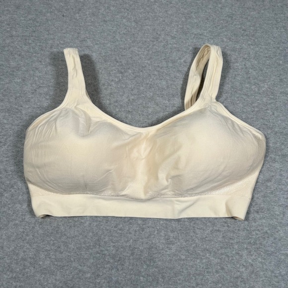 Truekind Daily Comfort Wirefree Shaper Bra Womens‎ 3XL Beige Comfort Support - Picture 1 of 5